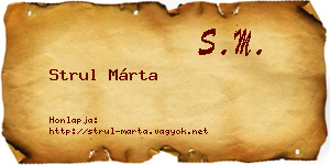 Strul Márta névjegykártya