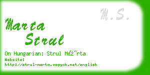 marta strul business card